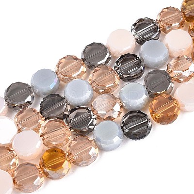 Electroplate Glass Beads Strands X-EGLA-N022-03A-A03-1