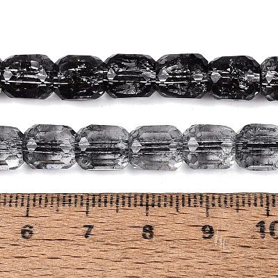Transparent Crackle Glass Beads Strands GLAA-Q108-04A-01-1