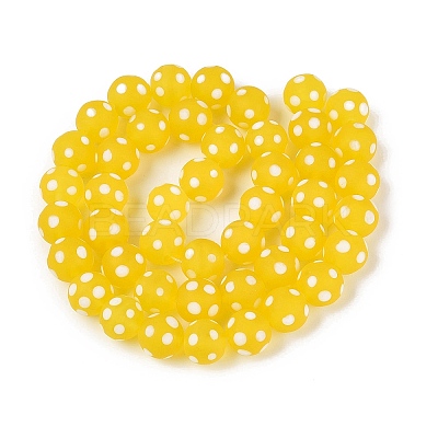 Frosted Handmade Lampwork Beads LAMP-Q039-10C-1
