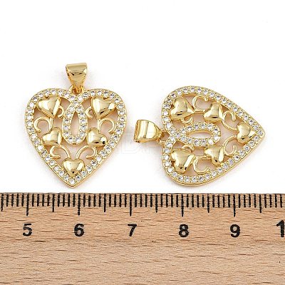 Brass Micro Pave Cubic Zirconia Pendants ZIRC-I367-07G-17-1
