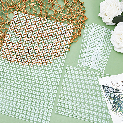 DIY Rectangle Plastic Mesh Sheet Sets DIY-WH0301-11-1