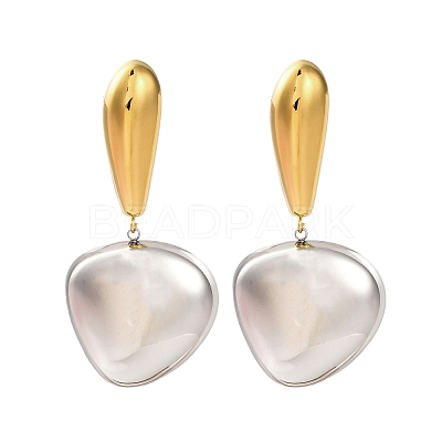 304 Stainless Steel Dangle Stud Earrings EJEW-K296-02GP-01-1
