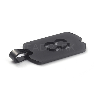 Ion Plating(IP) 304 Stainless Steel Pendants STAS-O127-E08-1