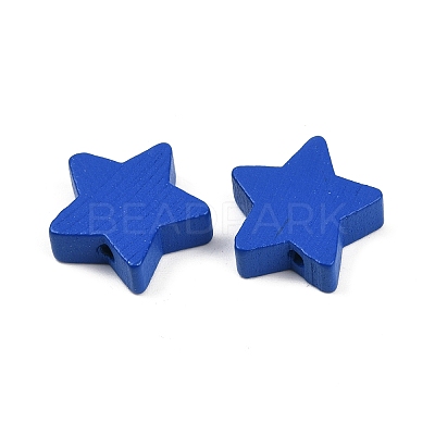 Spray Painted Wood Beads WOOD-F017-01D-1