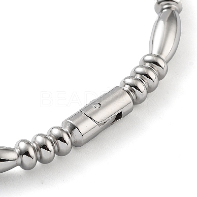 Non-Tarnish 201 Stainless Steel Hinged Bangle STAS-Z057-01C-1