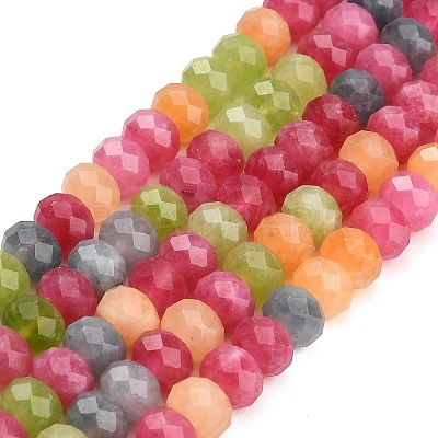 Faceted Dyed Natural White Jade Beads Strands GG-CBAE966-01B-K-1