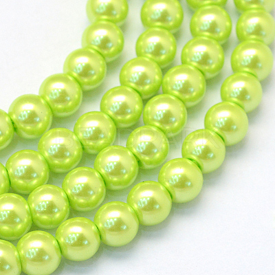 Baking Paint Glass Pearl Bead Strands HY-Q003-3mm-66-1