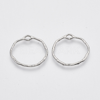 Alloy Open Back Bezel Pendants PALLOY-S121-82C-P-1