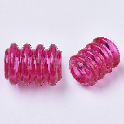 Transparent Acrylic European Beads TACR-T015-031-1