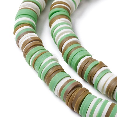 Handmade Polymer Clay Beads Strands CLAY-R089-8mm-T003-1