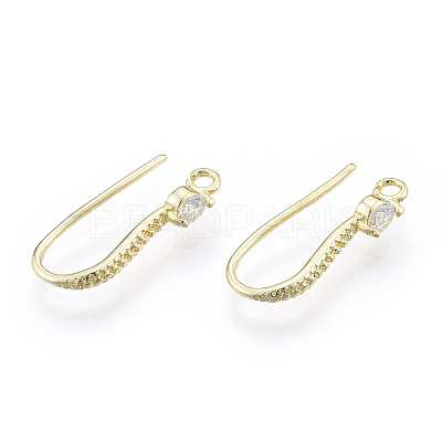 Brass Earring Hooks KK-N259-45-1