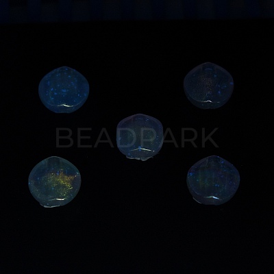 UV Plating Luminous Transparent Acrylic Beads OACR-P010-05D-1