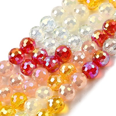 Electroplate Glass Beads Strands EGLA-D300-06-8mm-09-1
