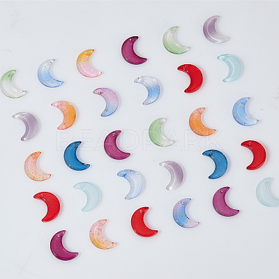 120Pcs 12 Colors Glass Pendants GLAA-GA0001-99-1