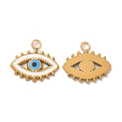 Ion Plating(IP) 304 Stainless Steel Enamel Pendants STAS-A080-18G-1