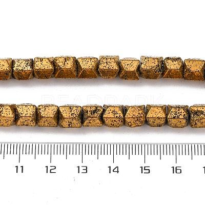 Electroplated Natural Lava Rock Beads Strands G-A256-D01-01E-1