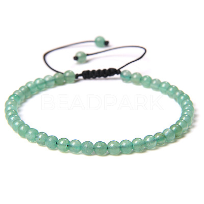 Adjustable Women's Green Aventurine Beaded Bracelet CN3407-5-1