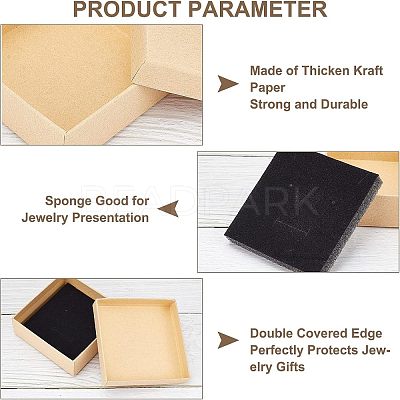 Kraft Paper Cardboard Jewelry Boxes LS-CBOX-WH0001-D05-1