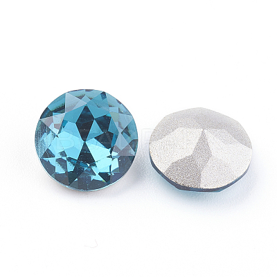 Pointed Back & Back Plated K9 Glass Rhinestone Cabochons RGLA-J012-10mm-379-1