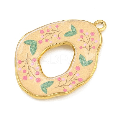 Printed 304 Stainless Steel Pendants STAS-P419-10G-05-1