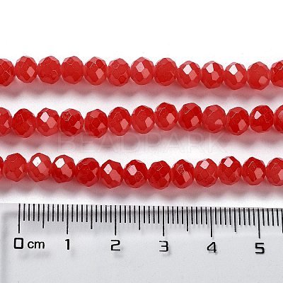 Baking Paint Imitation Jade Glass Bead Strands DGLA-A034-J6MM-A32-1