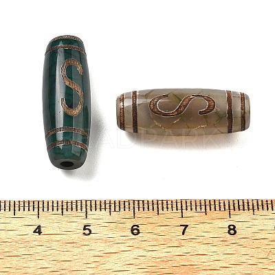 Tibetan Style dZi Beads TDZI-E004-33-1
