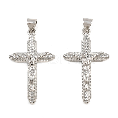 Easter Brass Micro Pave Clear Cubic Zirconia Pendants CU-CBADC6C-09P-03-1