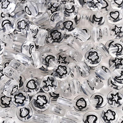Transparent Acrylic Beads TACR-YW0001-12B-1