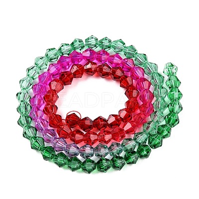 Gradient Color Baking Paint Glass Bead Strands X1-DGLA-A039-T4mm-A010-1