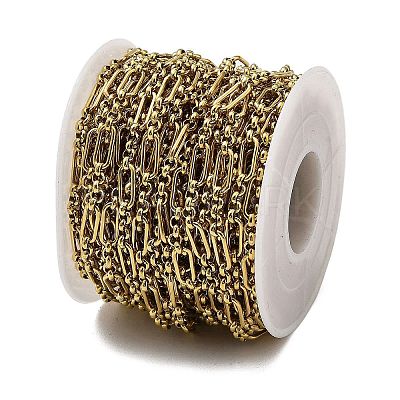 Ion Plating(IP) 304 Stainless Steel Oval Link Chains CHS-G039-02B-G-1