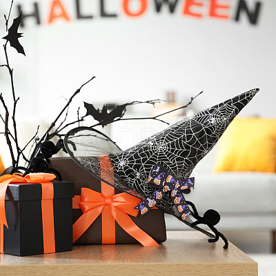 9Pcs 9 Styles Halloween Printed Polyester Grosgrain Ribbon OCOR-WH0085-74-1