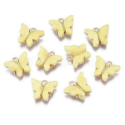Alloy Acrylic Pendants LS-X-ENAM-R136-01D-1