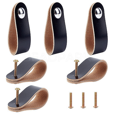 PU Leather Door Handles FIND-WH0052-53B-1
