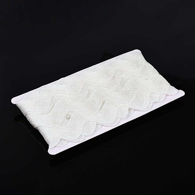 10 Yard Metallic Polyester Wavy Fringe Trim Ribbon SRIB-GF0001-38U-1
