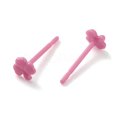 Eco-Friendly Plastic Stud Earrings EJEW-H120-04A-01-1