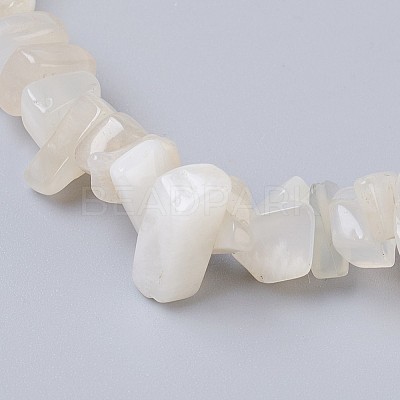 Natural White Moonstone Stretch Bracelets X-BJEW-JB03681-09-1