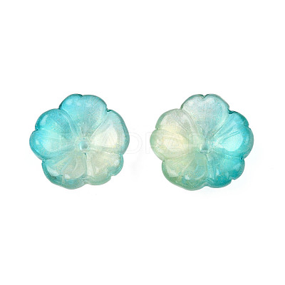Transparent Spray Painted Glass Beads GLAA-Q089-003-G001-1