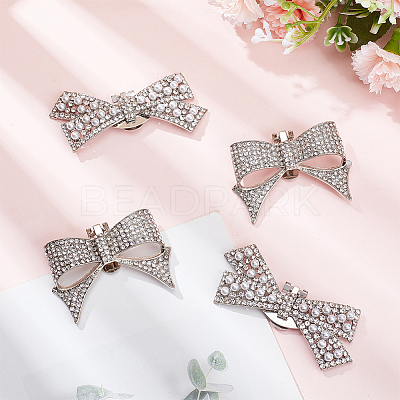 4Pcs 2 Style Alloy Rhinestone Shoe Decoration FIND-WR0010-36-1