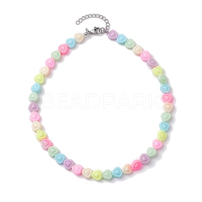 Acrylic Beaded Kids Necklaces NJEW-JN04708-01-1
