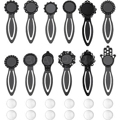 38pcs 14 Styles Zinc Alloy Bookmarks Finding FIND-NB0005-24-1