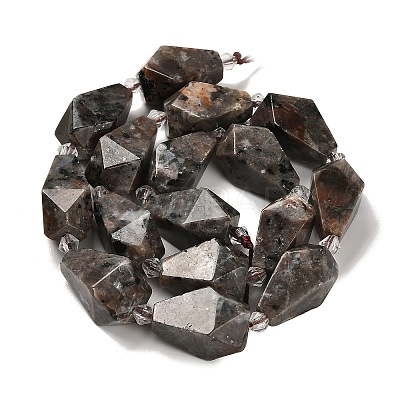 Natural Fluorescent Syenite Rock(Glow under UV Light) Beads Strands G-NH0005-B08-01-1