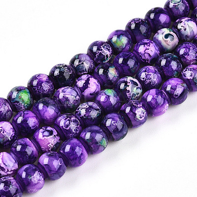 Baking Paint Glass Beads X1-DGLA-N003-6mm-A07-1