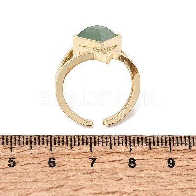 Brass Micro Pave Cubic Zirconia Cuff Rings for Women GG-CBA7610-11G-07-1