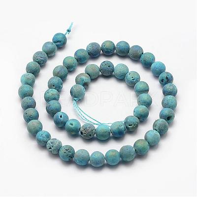 Electroplated Natural Quartz Crystal Beads Strands G-K174-01B-1
