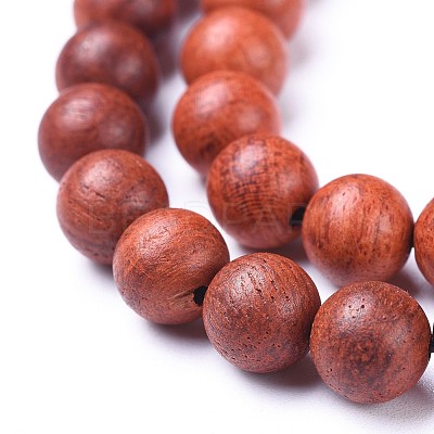 Natural Wood Beads Strands WOOD-F008-01-D-1