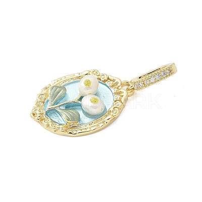Brass Enamel Pendants LS-KK-F886-03G-08-1