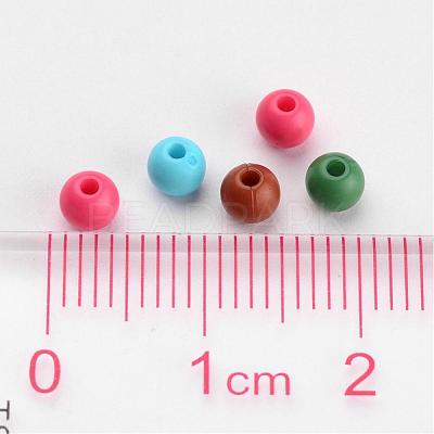 Solid Chunky Acrylic Ball Beads X-SACR-R812-4mm-M-1