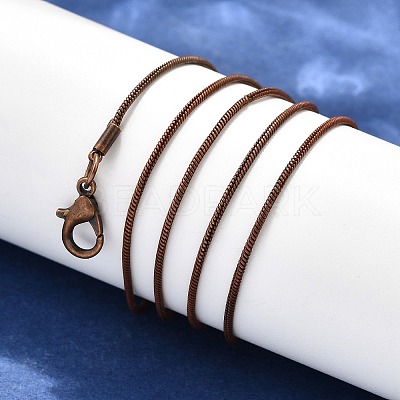 Brass Round Snake Chain Necklace Making KK-F763-07R-1