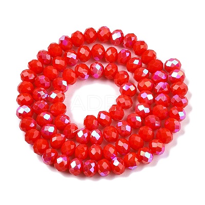 Electroplate Opaque Solid Color Glass Beads Strands LS-EGLA-A044-P6mm-L22-1