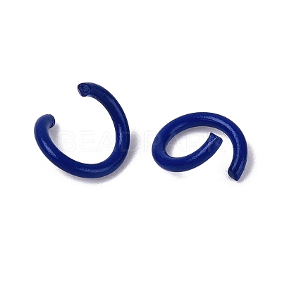 Spray Painted Iron Open Jump Rings IFIN-T017-04B-06-1
